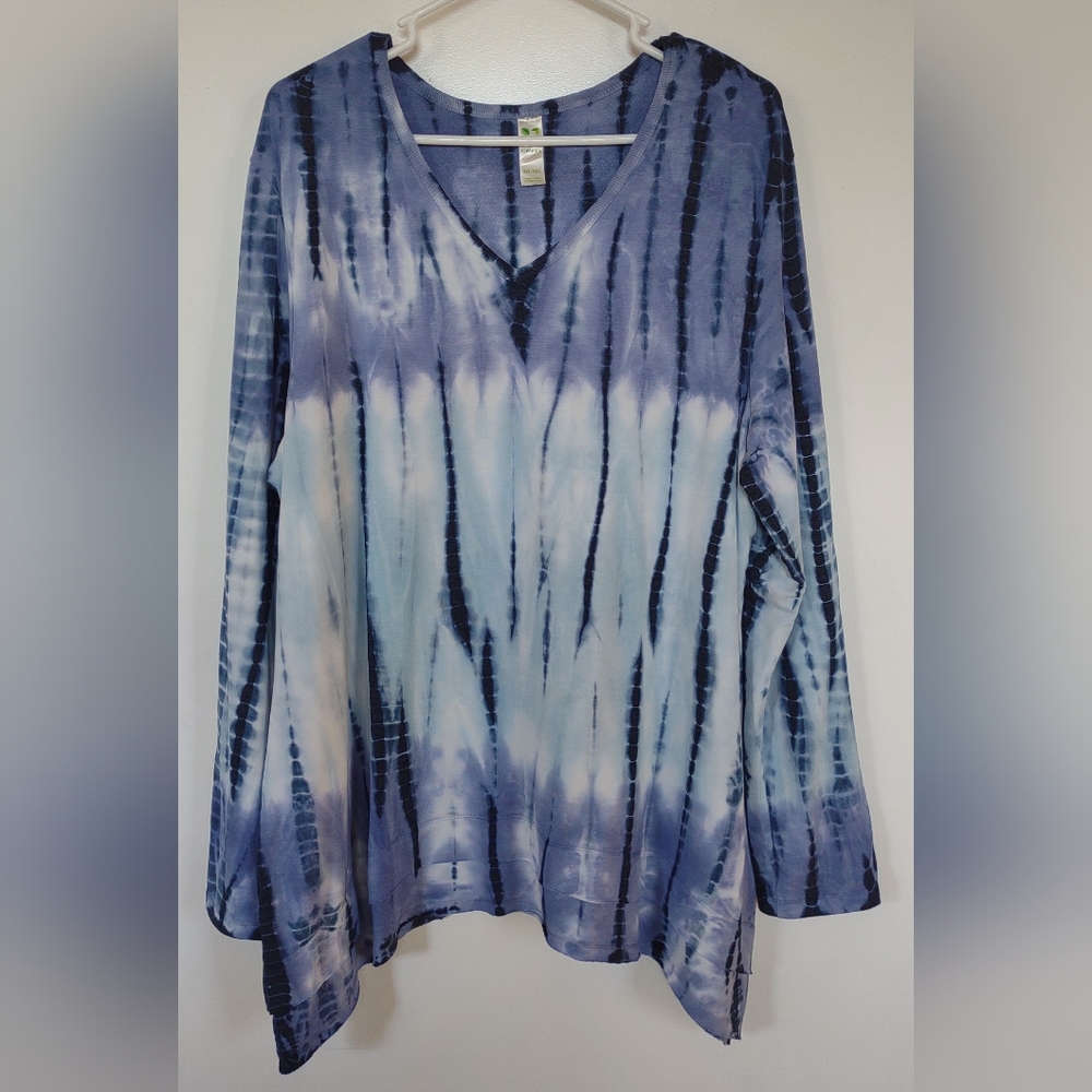 Long Sleeved Tie Dyed GreenTea shirt